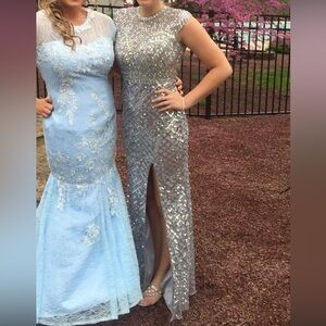 Lux Gal Silver Prom Dress